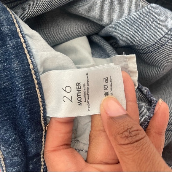 MOTHER The Mid Rise Dazzler Ankle Jean Straight Leg Wish Upon A Star - Picture 11 of 12